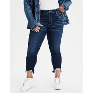 American Eagle Curvy High Rise Jeggings Crop Size 6 Long